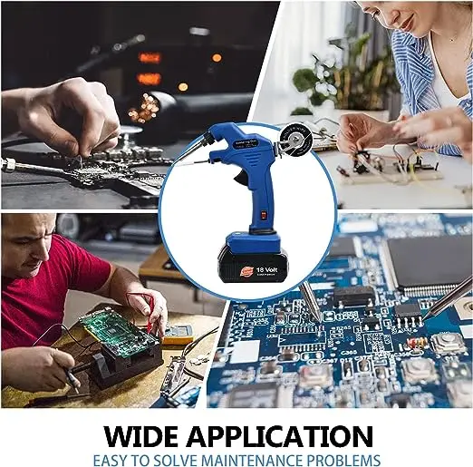 30W เหมาะสำหรับ Bosch 18V/20V แบตเตอรี่ Li-ion สูงสุดเครื่องเชื่อมเหล็กไร้สายพร้อมเครื่องทำความร้อนเซรามิกเครื่องมือเชื่อมเร็วปืนบัดกรี