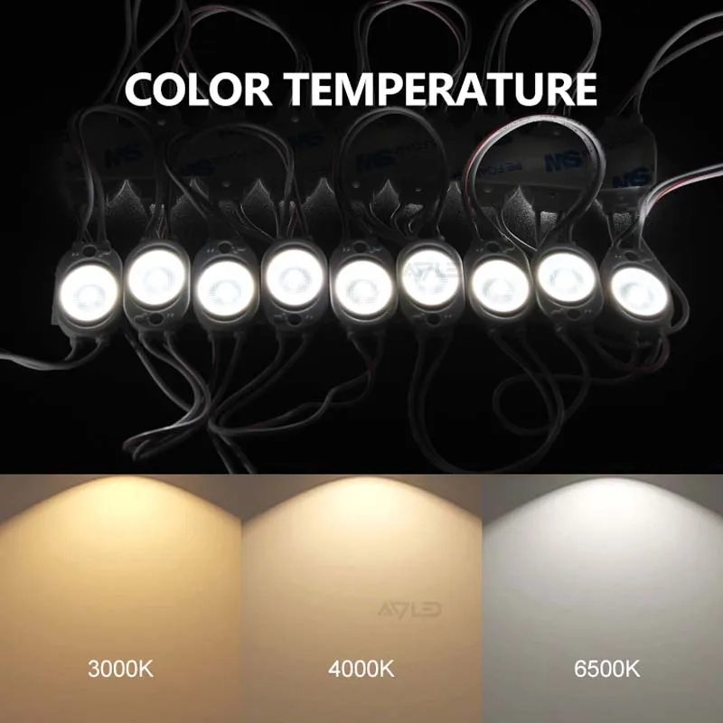 60PCS DC12V IP67 waterproof 2835 LED module RGB Diffuse Reflection Logo Backlight 3000K 4000K 6500K Color Temperature