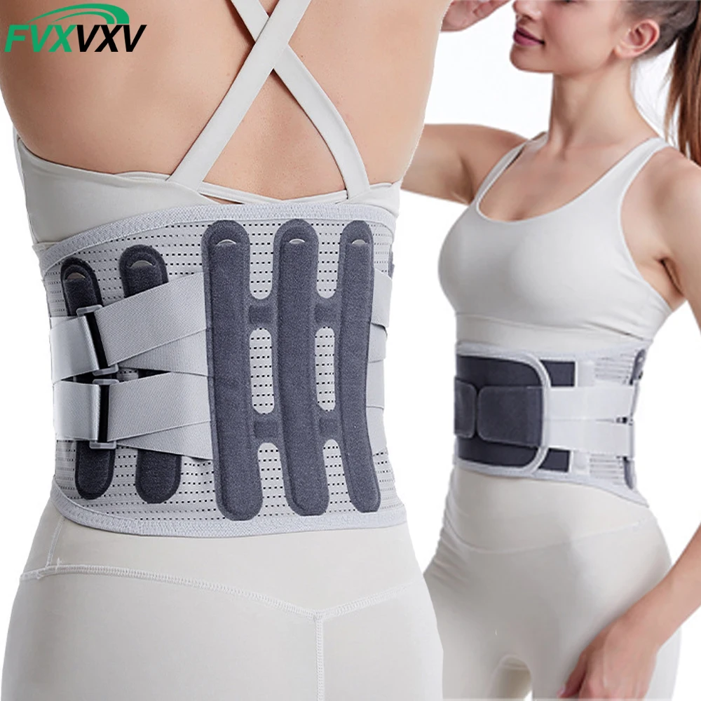 

1PCS Lumbar Support, Lower Back Brace Support for Pain Relief, Scoliosis, Herniated Disc, Sciatica - Adjustable - Men and Women