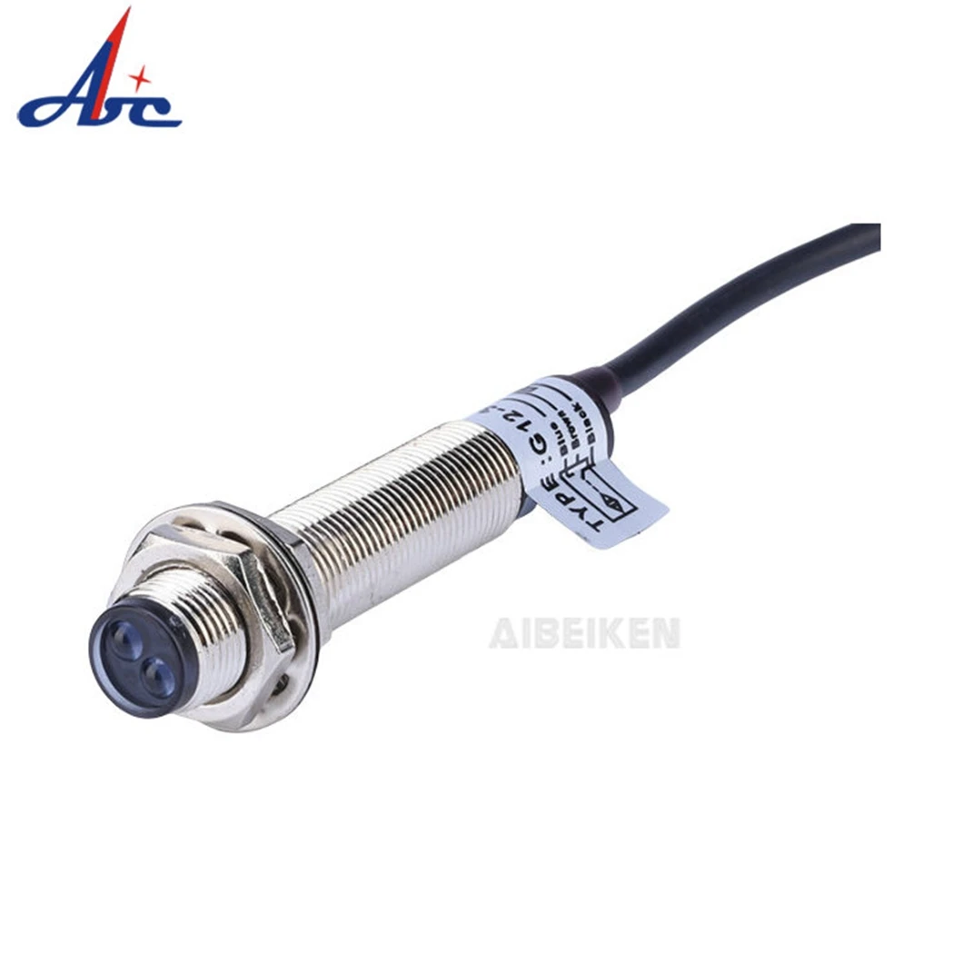 ABILKEEN G12-3A07 12MM Diffuse Type Photoelectric Switch DC10-30V NPN/PNP NO/NC with 7CM Detection Distance Photoelectric Sensor