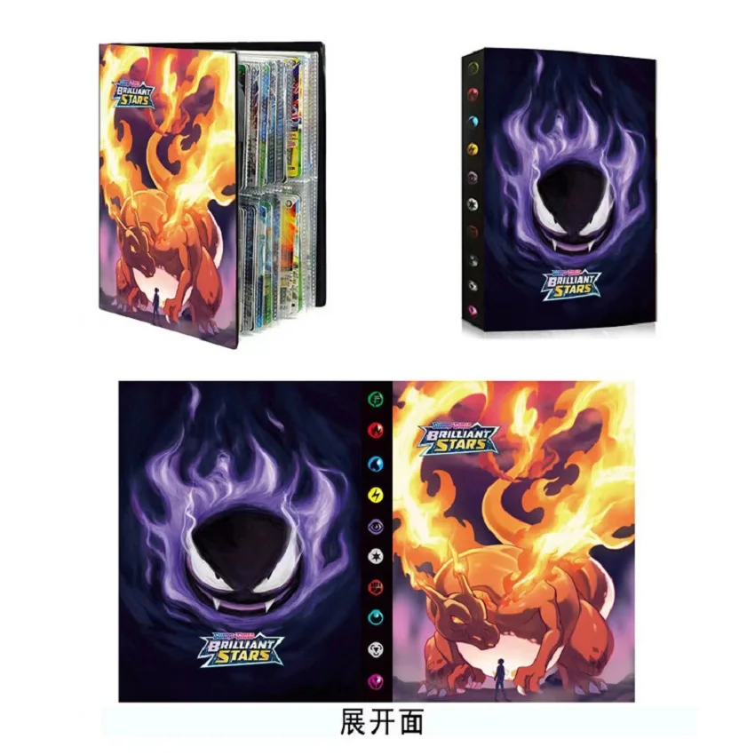 2026 Charizard Mewtwo حامل مجموعات الموثق مجلد أنيمي بطاقة حامي دفتر لألبوم البوكيمون 4 شبكة 240 قطعة كتب البطاقات
