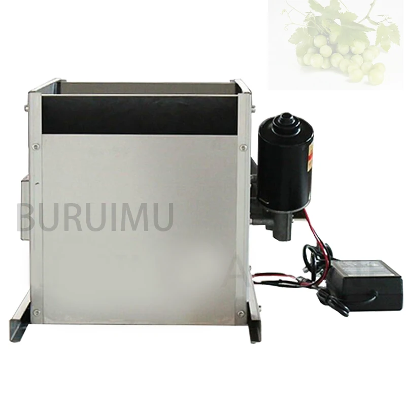 High Quality Food Grade Manual Grape Crusher Destemmer Machine For Wine Brewing Blueberries , Grapes , Sea Buckthorn Fruit