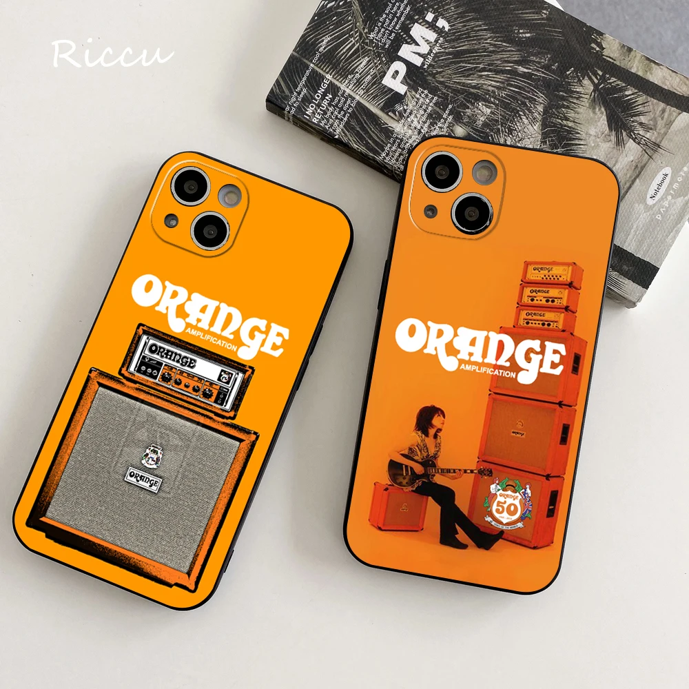 

Orange Guitar Amp Phone Case For IPhone 16 promax 15pro 14pro 15plus 13promax 14promax iphone 12 promax black Covers Silicone