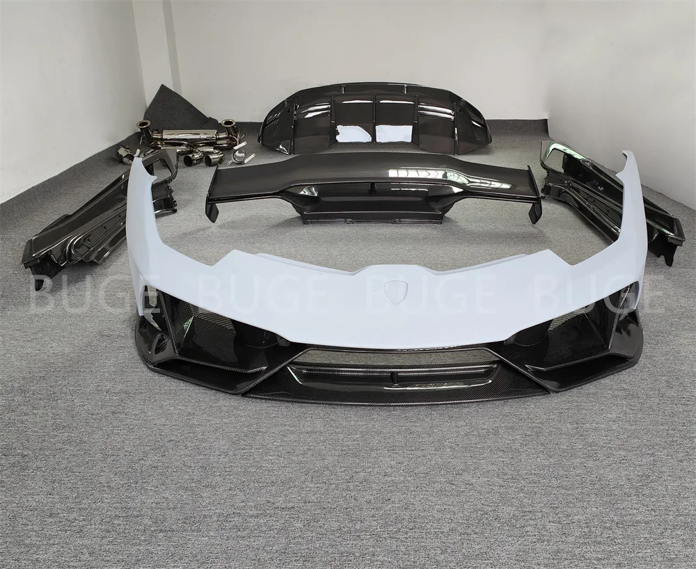 Used for Lamborghini Huracan LP610LP580 upgraded carbon fiber EVO style front and rear bumpers side skirts rear spoiler body kit