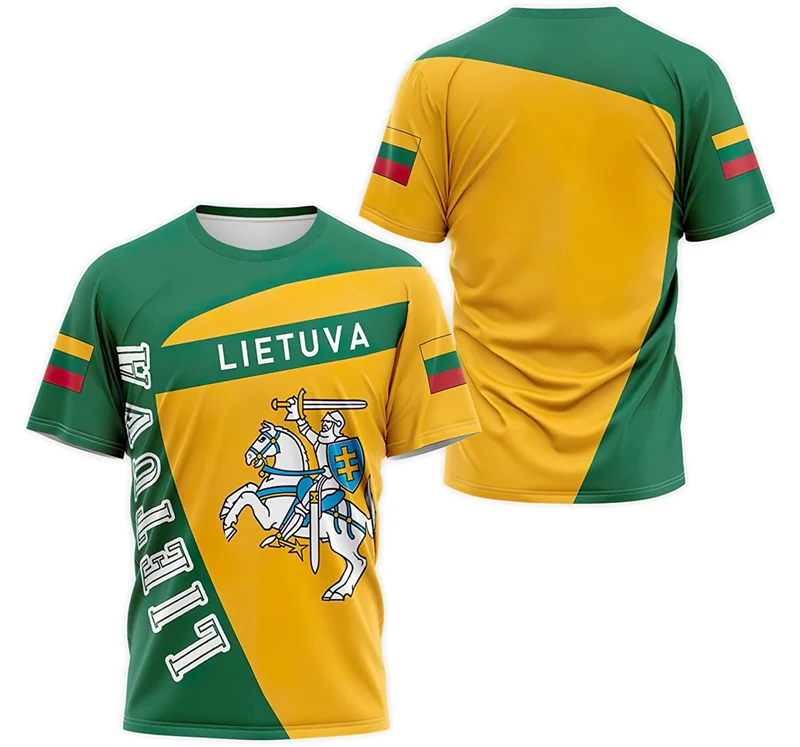 

Lietuva Flag T-Shirts 3D Printed Streetwear Men Women Casual Fashion Oversized T Shirt Kids Tees Tops Clothing Short Sleeve Tops