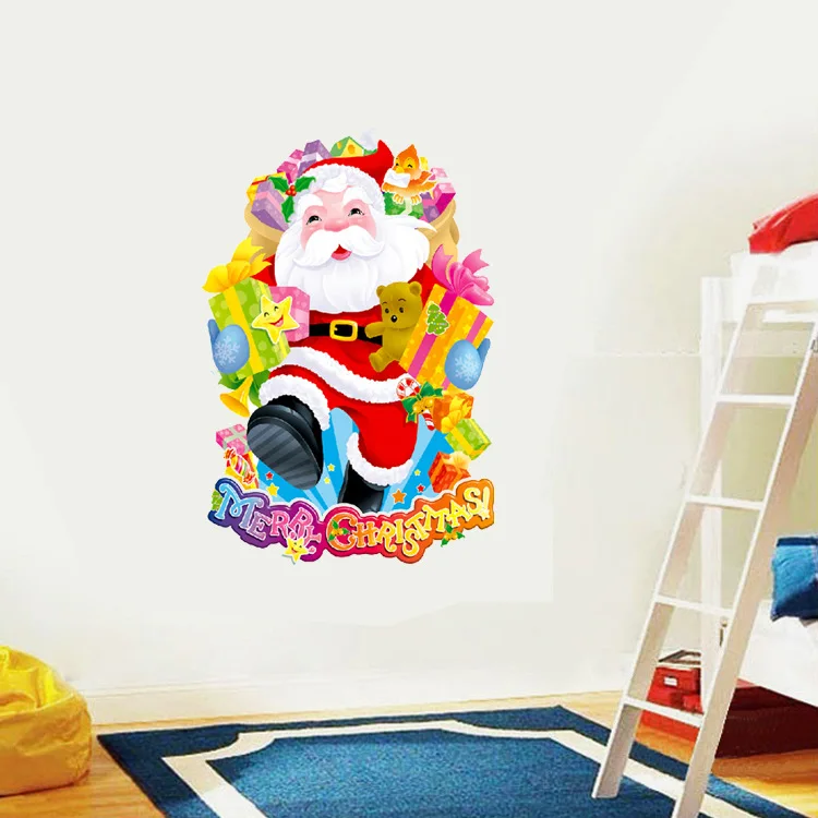 

Santa Claus Wall Art Stickers Decal Decor Vinyl Poster Mural wallpaper removeable Custom DIY Kids gift