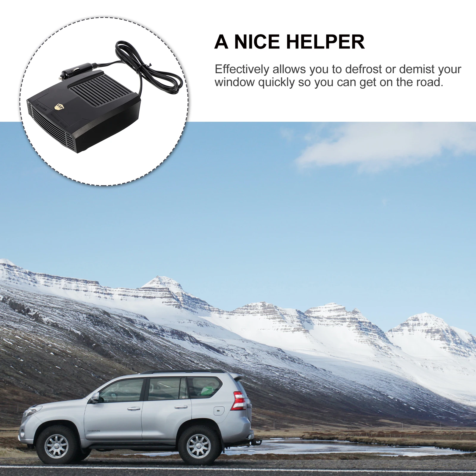 

1 Set Compact Car Heater Fan Vehicle Defrosting Machine Portable Warm Air Blower Quick Demisting Defogger For Winter Driving