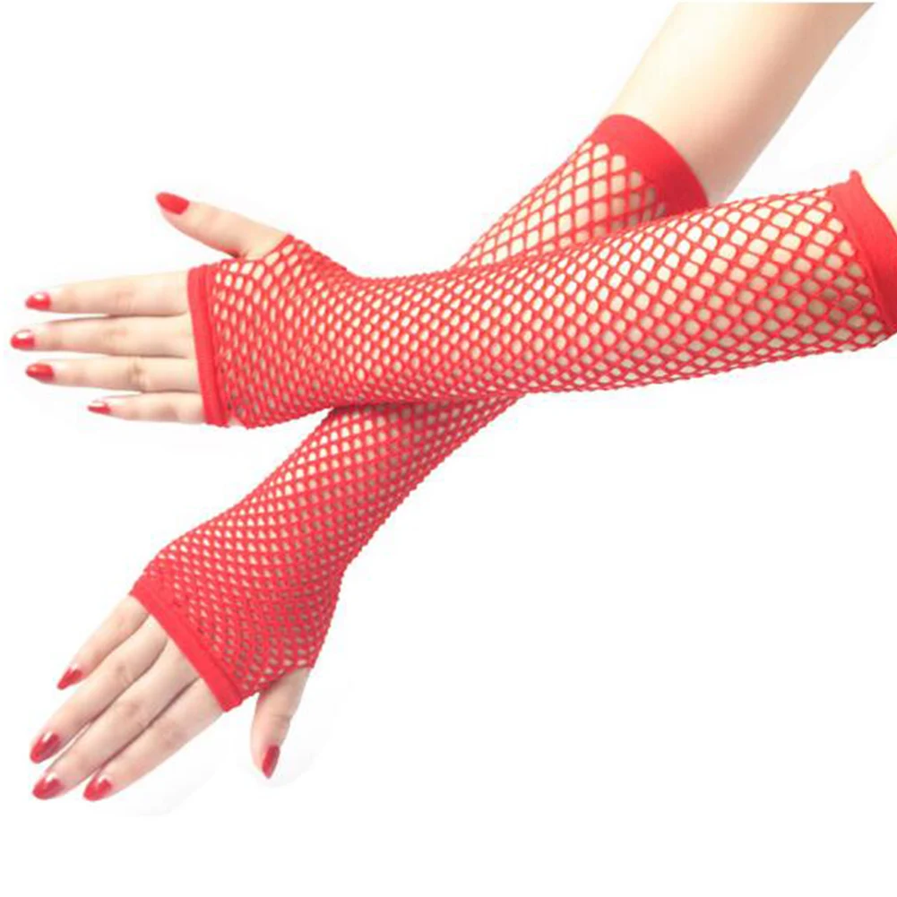 New Fashion Neon Fishnet Sexy Fingerless Long Gloves Leg Arm Cuff Party Wear Fancy Dress for Womens Beautiful Arm Warmer