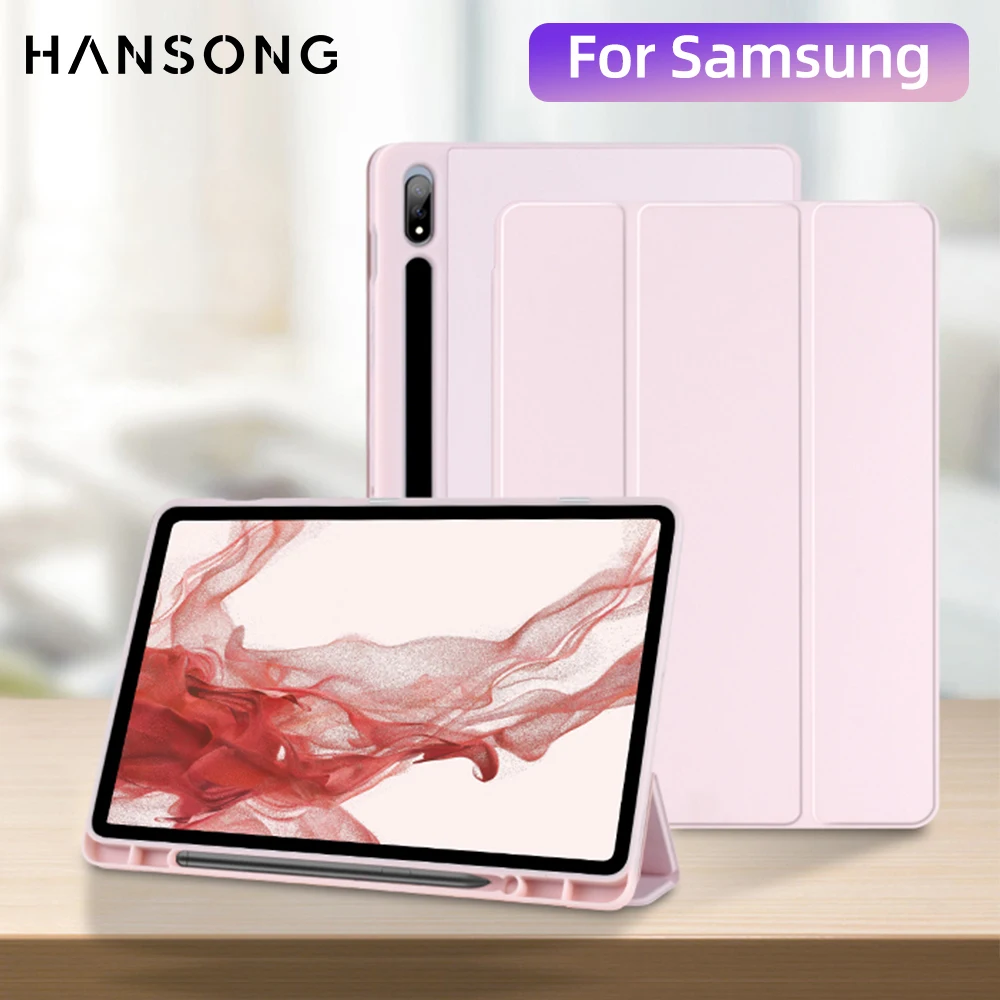 Etui na tablet Samsung Galaxy Tab Case For Tab S8 Ultra 14.6 S8 Plus S7 Plus S7 FE 12.4 S7 S8 11 S6 Lite 10.4 z miejscem na pióro