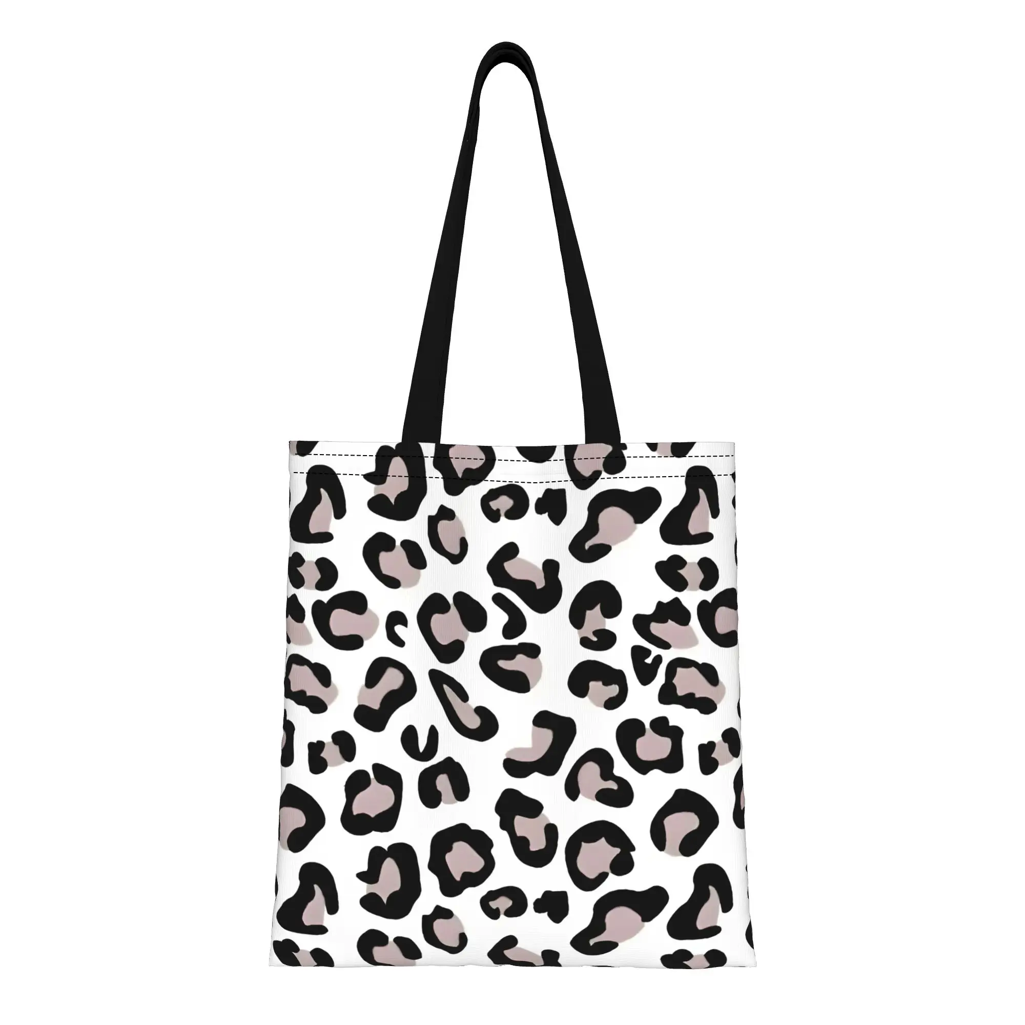 

Brown Cheetah Print Leopard Print Canvas Tote Bag Perfect for Travel Women's Top-Handle Bags