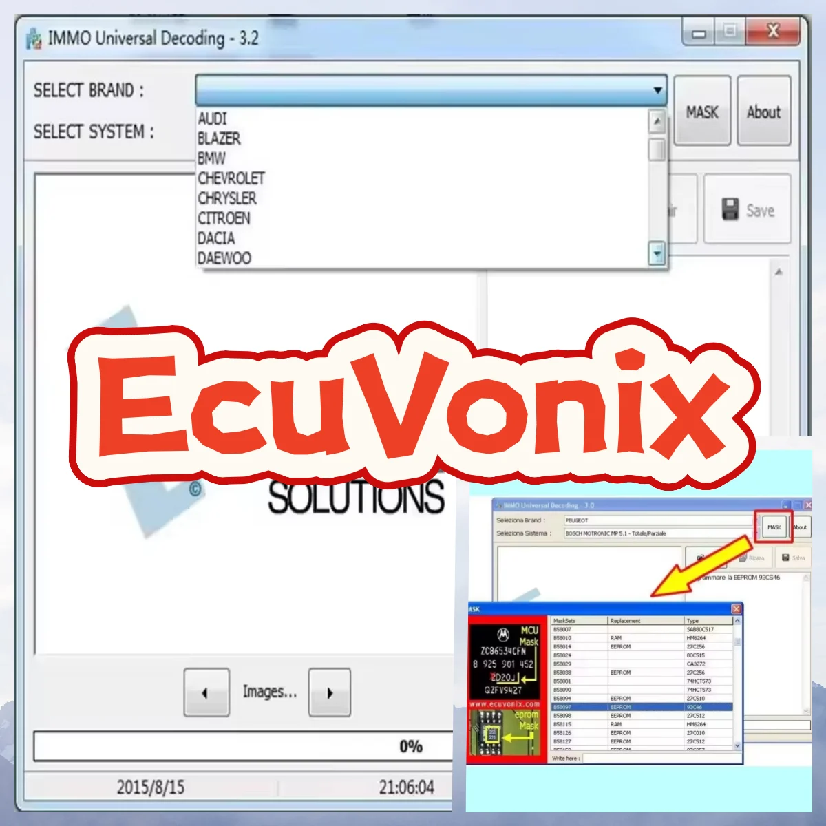 IMMO Universal Decoding 3.2 with Free Keygen Car Diagnostic Software Link 32GB USB 2021 Hot Sell EcuVonix 3.2 Unlimited Crack