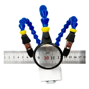 1/4In Thread Welding Auxiliary Tool W/5X Magnifying Glass PCB Soldering Magnifying Glass Adjustable for DIY Efficient Helper