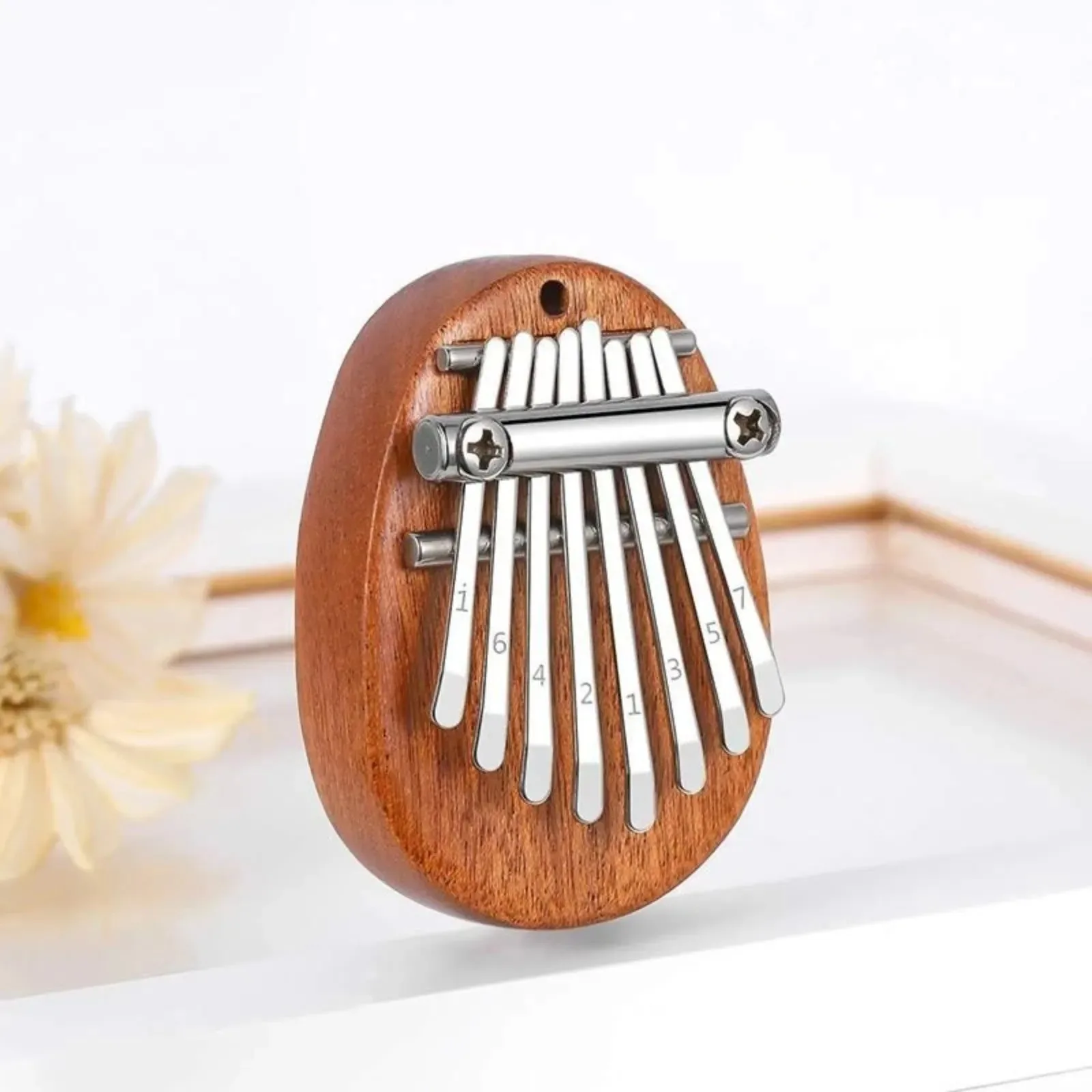 Thumb Piano 8 Key Mini Wooden Kalimba High Quality Exquisite Finger Thumb Piano Marimba Music Accessories Pendant Gift