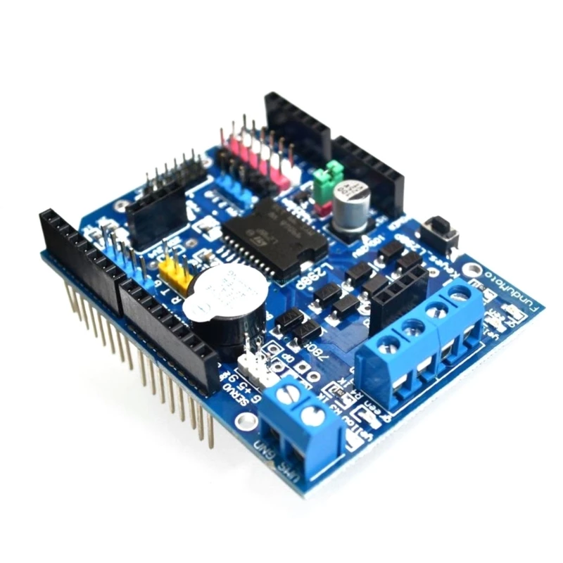 L298P DCMotor Driver Modules Expansion Short Circuit Protect PWM Speed Controls