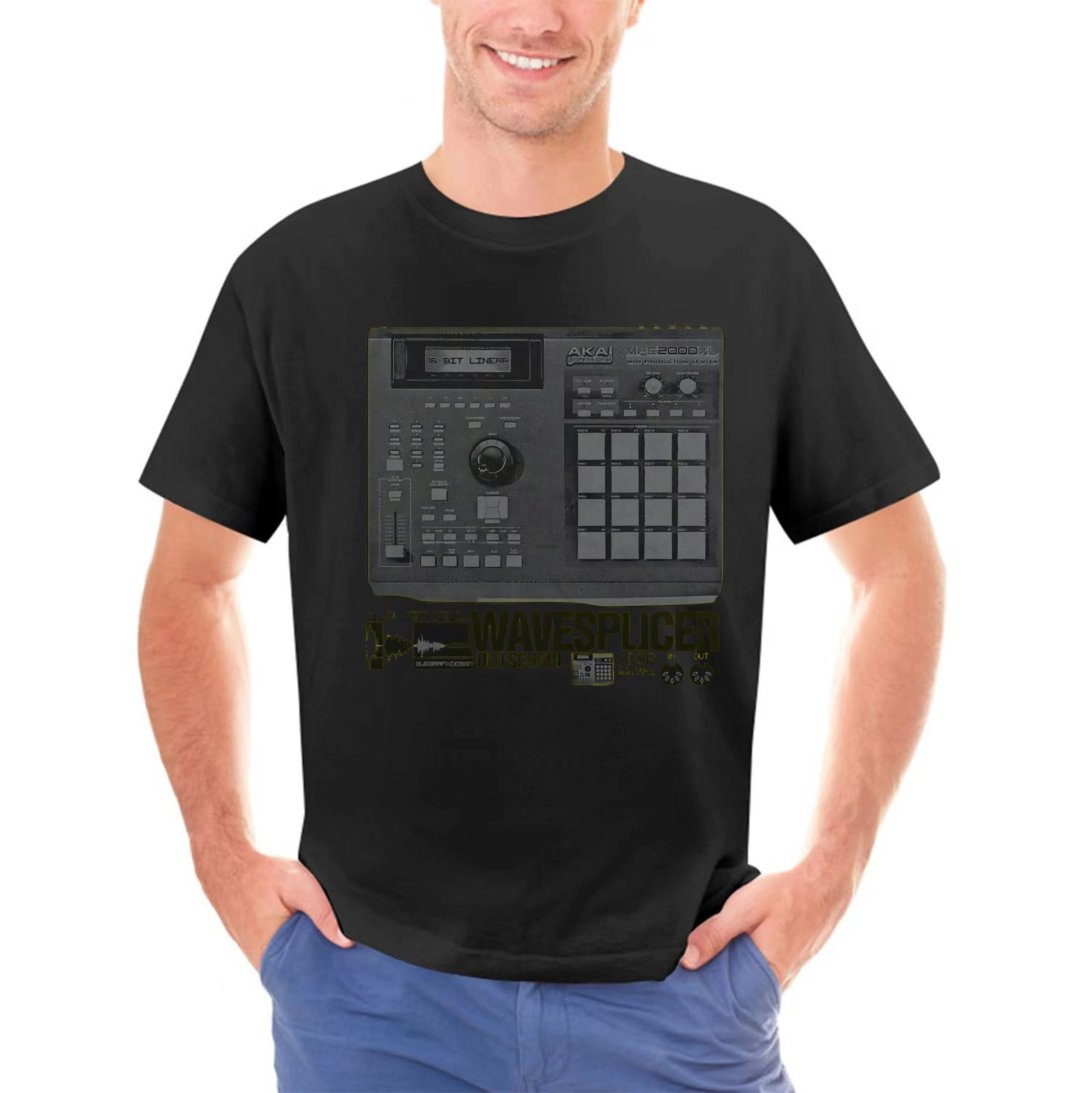 Akai MPC 2000XL T-Shirt Beat Maker Drum Machine Sampler Sequencer DJ Grey