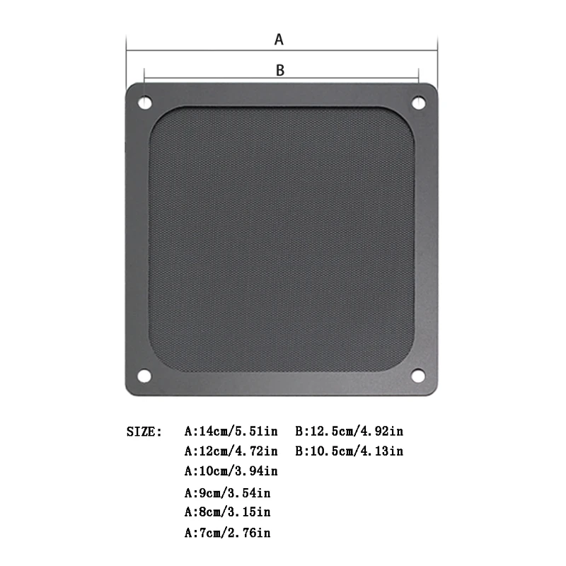 XD99 Computer PC voor Case Koelventilator Magnetische Stoffilter Mesh Netto Cover Computer Guard PVC Koelventilator Anti stof