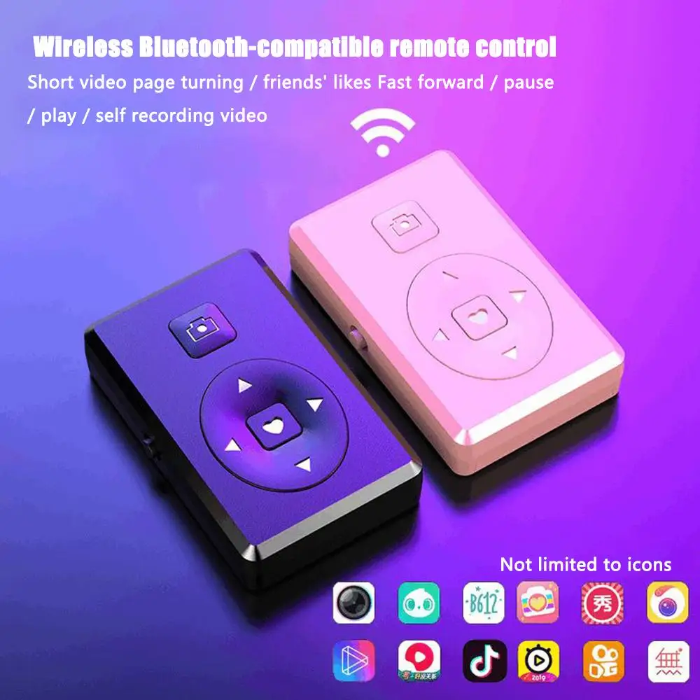 บลูทูธรีโมทคอนโทรล Selfie ชัตเตอร์เพลง Media Play Wireless สำหรับ Ios Android