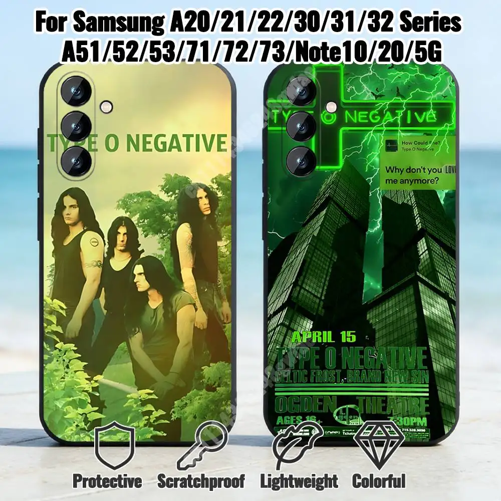 Чехол для телефона T-Type O Negative P-Peter Steele для Samsung Galaxy A10 11 12 A20 21 22 S E A70 71 72 73, ударопрочный бампер.