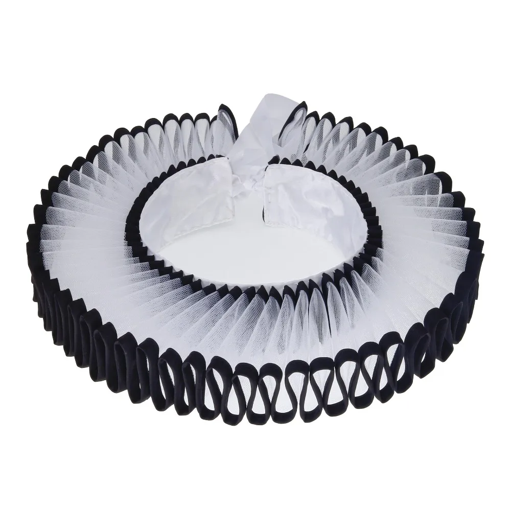 Detachable Shakespeare Neck Ruffled Collar Elegan Vintage Renaissance False Collar Victorian Costume Retro Ruff Collar