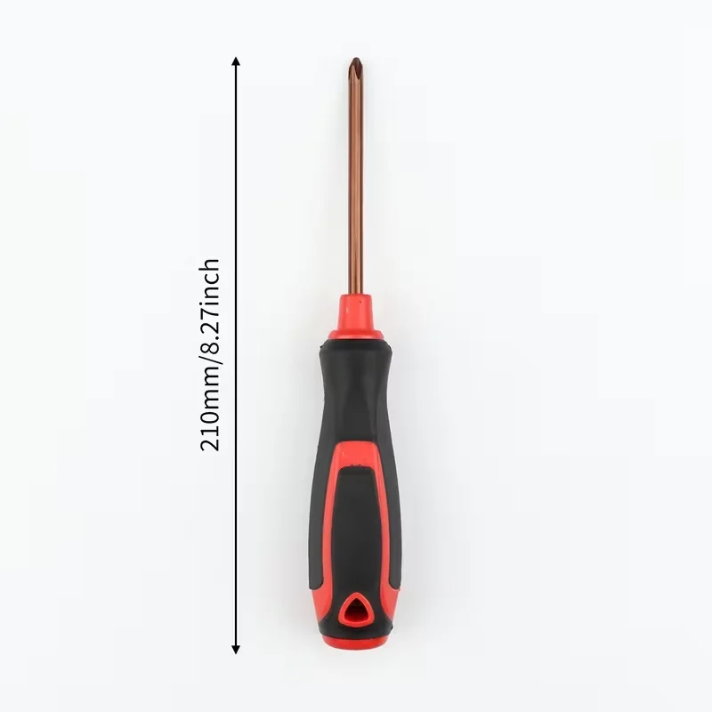 8.27inch (210mm) Phillips Screwdriver, Total Length Specification, S2 Alloy Steel, High Hardness, Magnetic, Suitable for Household Repairs/Furniture Installation/Electrical Disassembly/Industrial Use