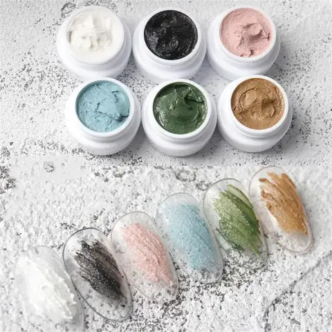 네일 크림 젤 드로잉 젤 페이스트, 3D 모래 질감 오일 자갈 모래 조각 바니시 엠보싱 네일 아트 젤, TSLM1, 신제품