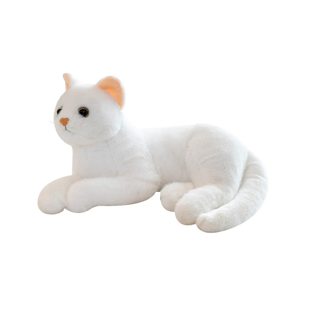 Chats en peluche de dessin animé pour enfants, animaux en peluche, jouets de simulation, chaton, aspect réel