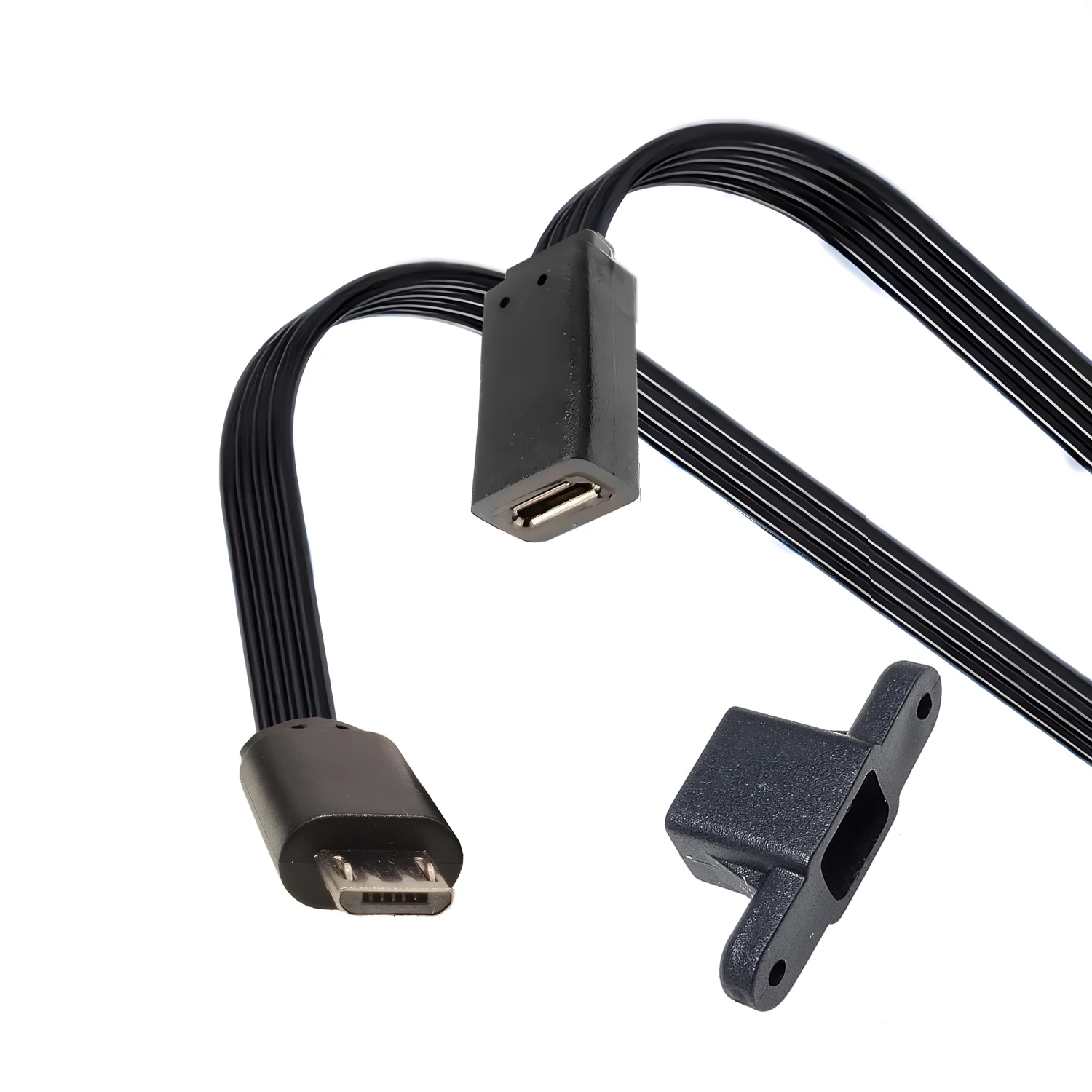 10CM-1M 4-core Micro USB interface Android phone power expansion data cable male and female connector connection cable
