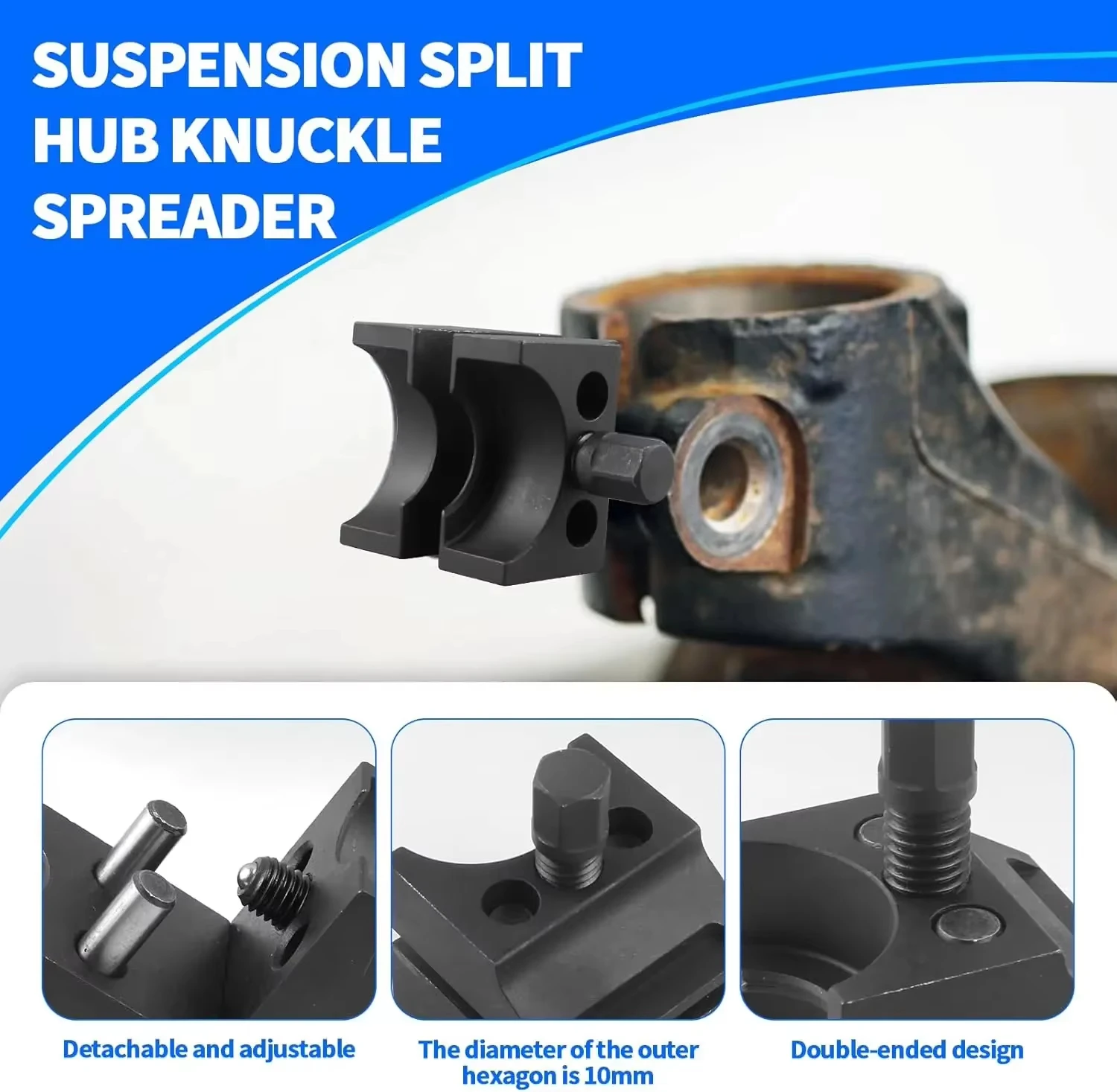 Car Suspension Split Hub Steering Knuckle Spreader Automotive Suspension Strut Separator Hydraulic Shock Absorber Removal Tools