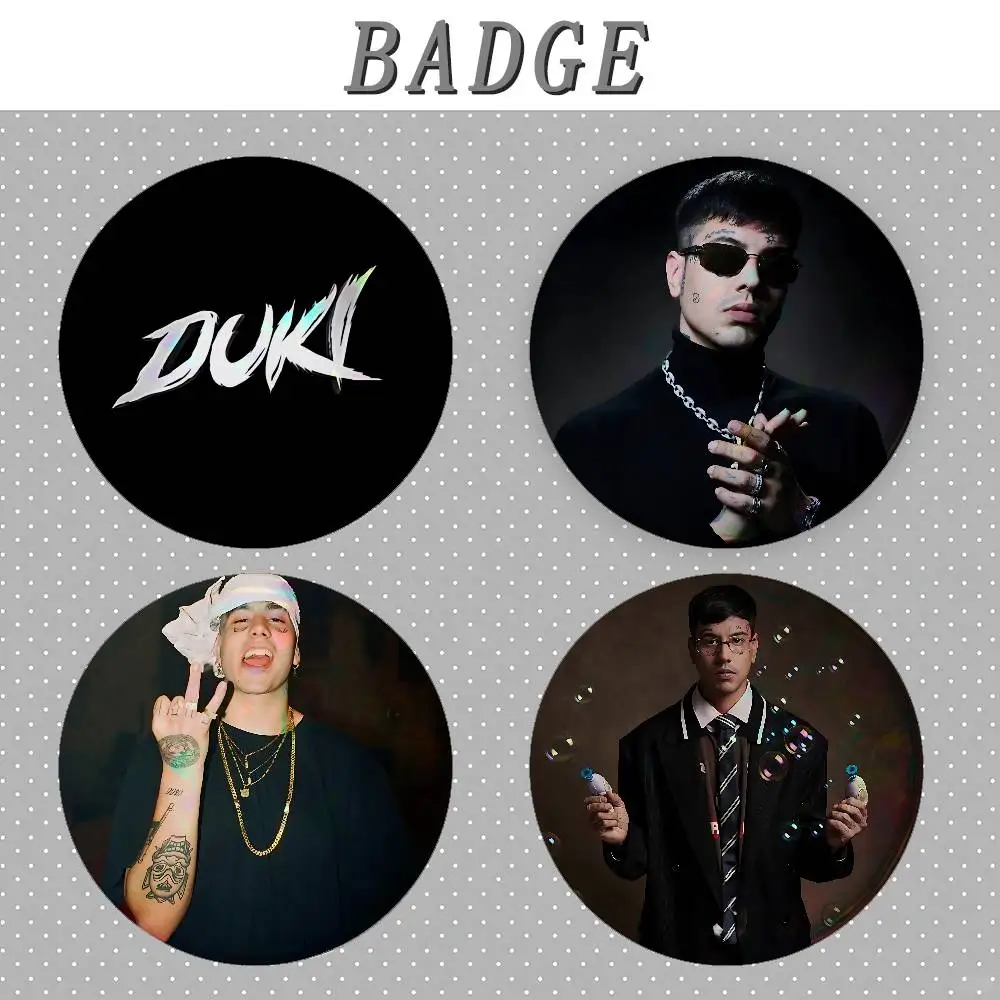 D-DukiS Rapper Badges Tinplate Soft Button Pin Brooch Metal Badge Custom Jewelry Accessories Hat Bag Lapel