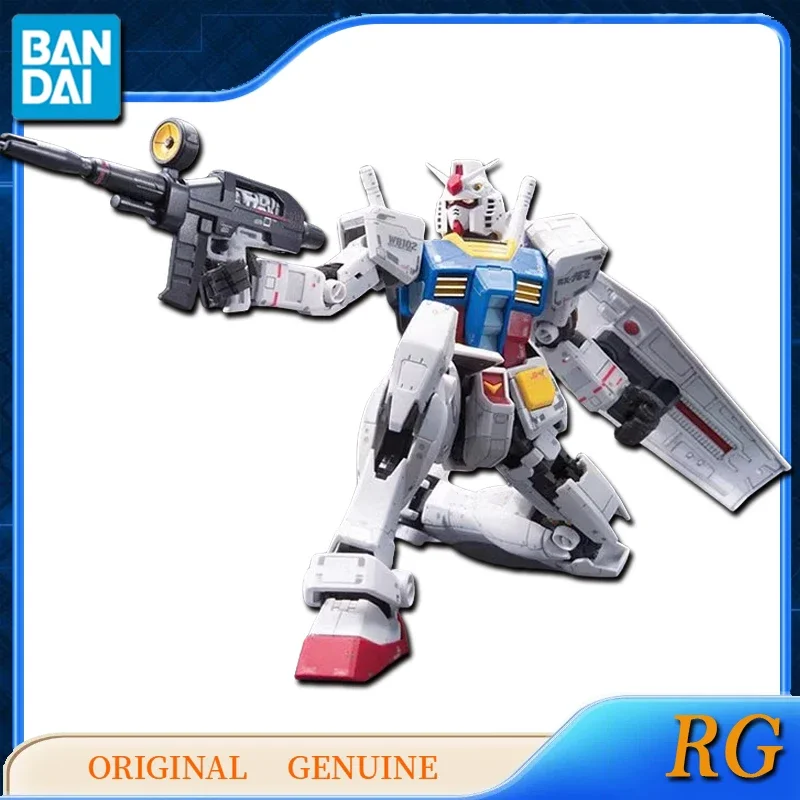 Bandai Original Genuine RG RX-78-2 GUNDAM Figurki akcji z anime Zabawki dla chłopców Dziewczynki Prezent dla dzieci Model kolekcjonerski Ozdoby