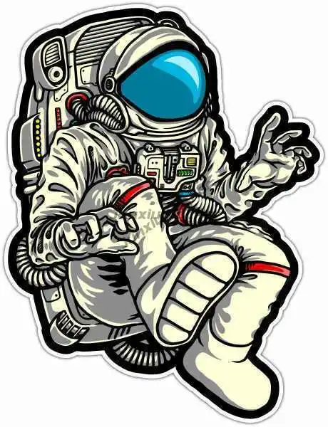 Astronaut Space Cosmonaut Pilot Star Car Bumper Vinyl Sticker Decal Window Truck Camper Guitar Car Body Refrigerator Wall
