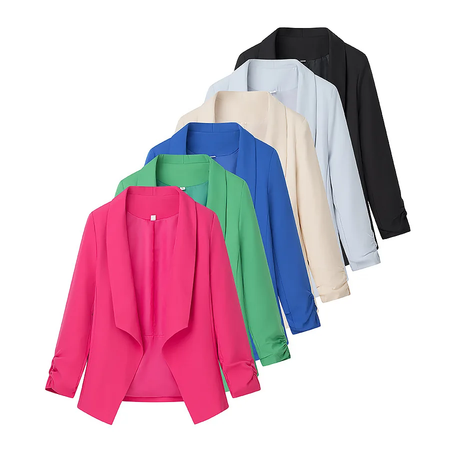Feminino urbano casual doce terno jaqueta primavera/verão nova moda estilo europeu americano pequeno ajuste