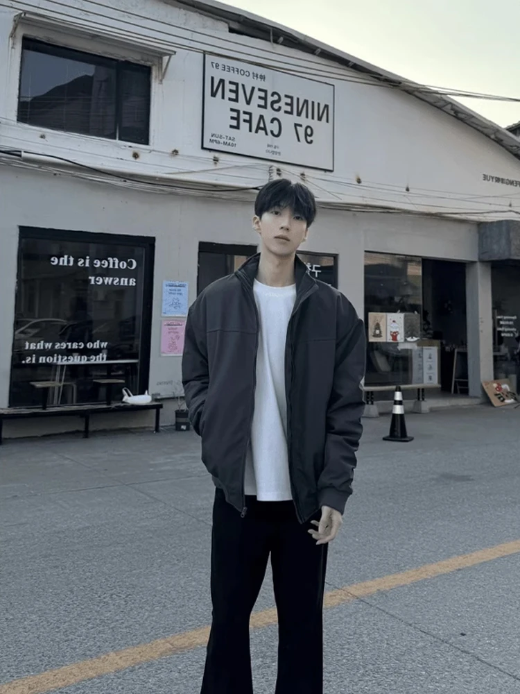 

American Sle Pilot Jaet Cotton Coat Men's Winter High-End Casual Windproof Cold-resistant Cotton-filled Stand Collar Coat