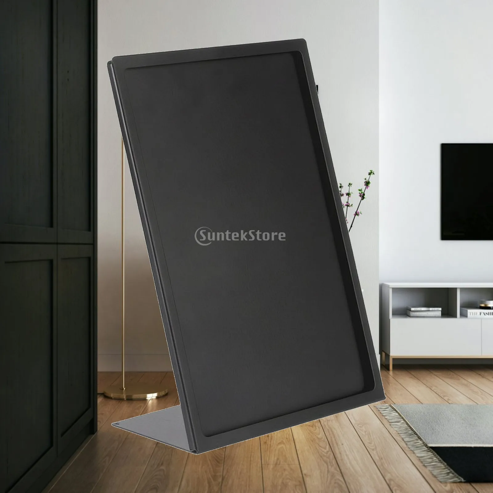 Black Metal Menu Stand for Printed Inserts Restaurant Counter Sign Holder Professional Grade