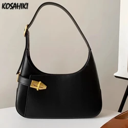 Shoulder Underarm Bags for Women Fashion Chic Y2k Aesthetic Fairy Top-Handle Bag Elegant Office Lady Vintage Purses and Handbags