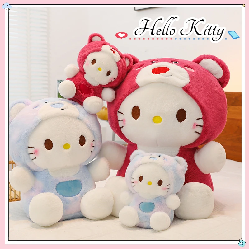 

Saniro hello kitty плюшевая кукла для девочек 27/37/47 см, милая декоративная игрушка, детский подарок, мягкая набивная Подушка-животное, игрушка, подарки