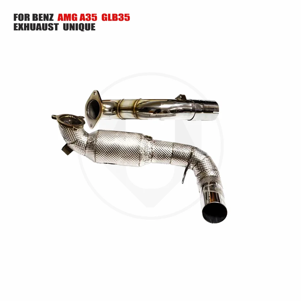 

UNIQUE Exhaust Manifold Downpipe for BENZ AMG A35 GLB35 Car Accessories With Catalytic converter Header Without cat pipe