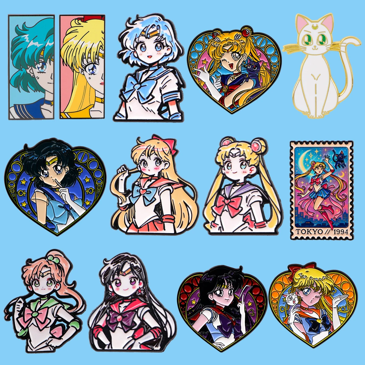 Cartoon-Anime-Mädchen Emaille-Pins, Kreative Bunte Manga-Abzeichen, Anstecknadeln für Rucksäcke und Kleidung, Schmuck-Accessoires, Fan-Geschenke