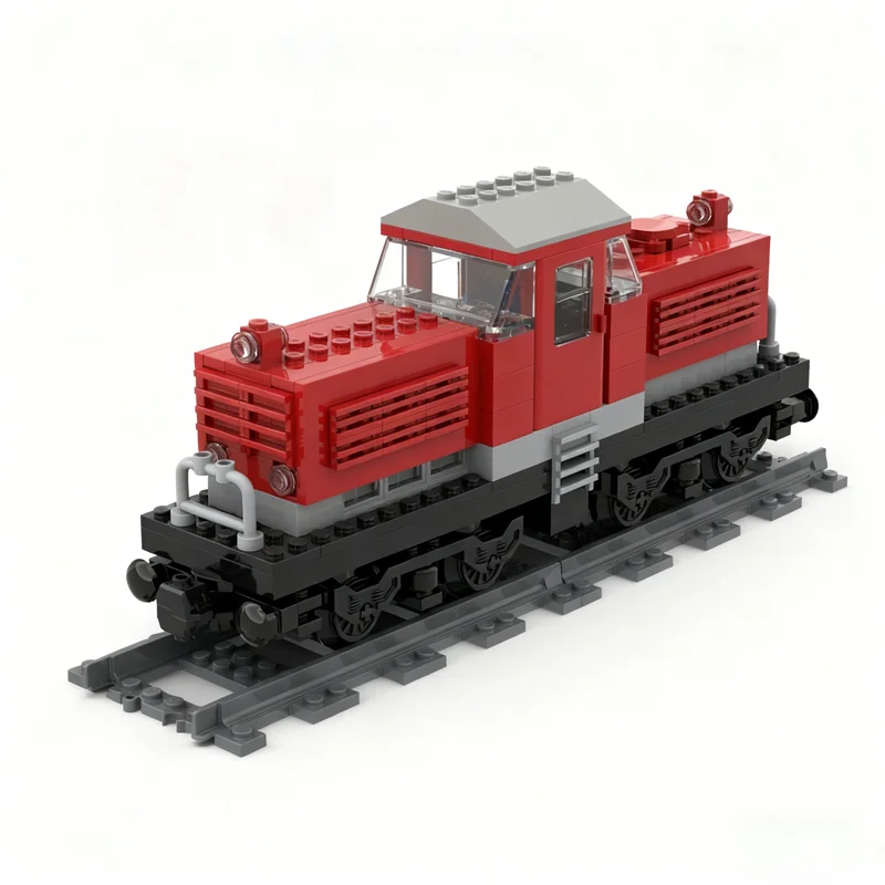 

252 детали MOC Городской дизельный тяжелый маневровый локомотив: Реплика-модель, конструктор, развивающая игрушка, рождественский подарок