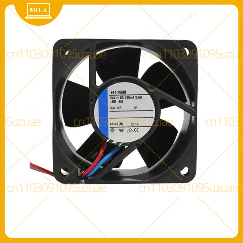 

Cooling Fan 614NGHH 614 NGHH DC 24V 0.15A 3.66025 60X60X25Mm 2-Wire