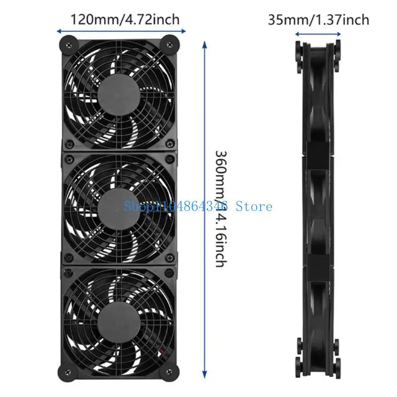 Ventilateur refroidissement 5ASD 120 mm USB 5V Ventilateur refroidissement portable pour tablette Receiver Router DVR