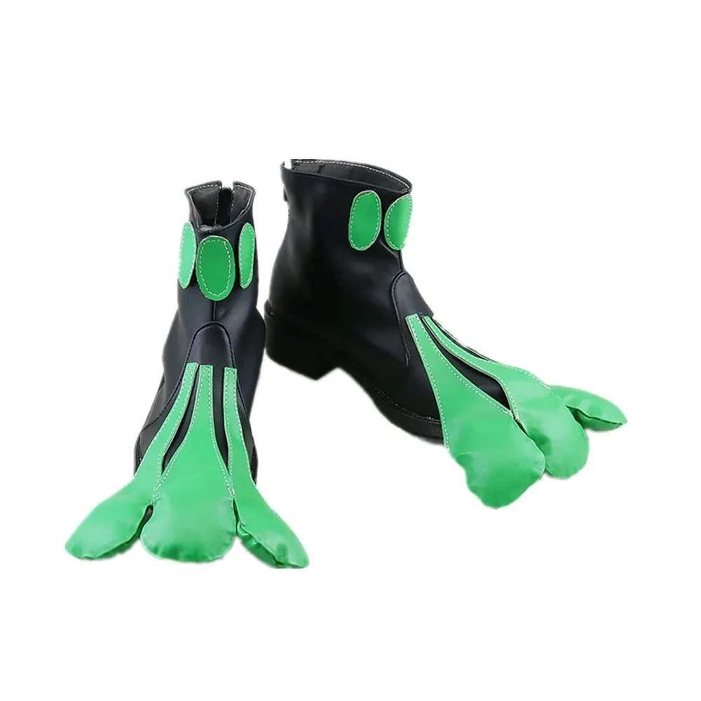 Anime Asui Tsuyu Cosplay Shoes Adult Unisex Funny Leather Boots Halloween Accessories Party Props