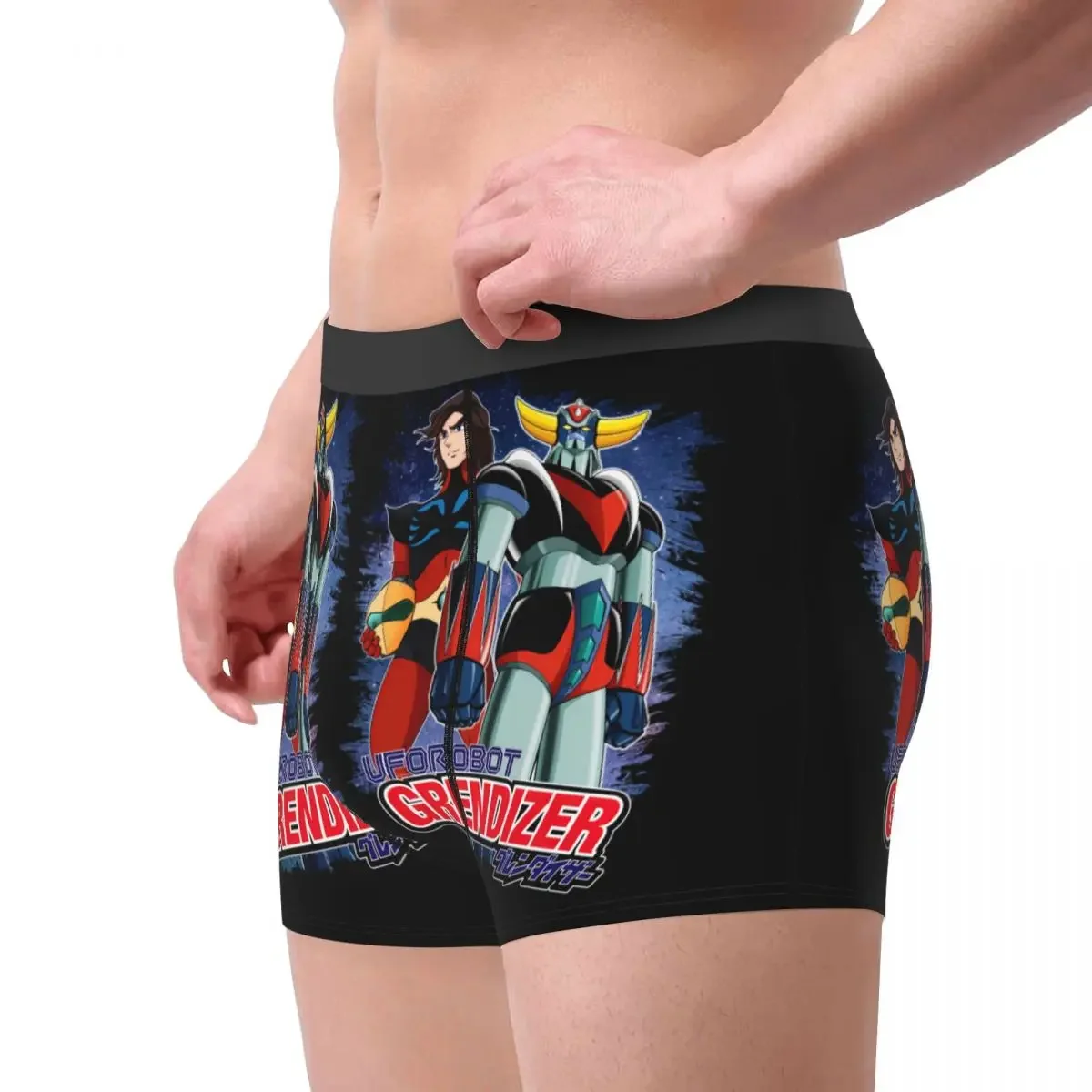 Custom Goldorak Grendizer Actarus Boxers Shorts Men's UFO Robot Goldrake Briefs Underwear Funny Underpants