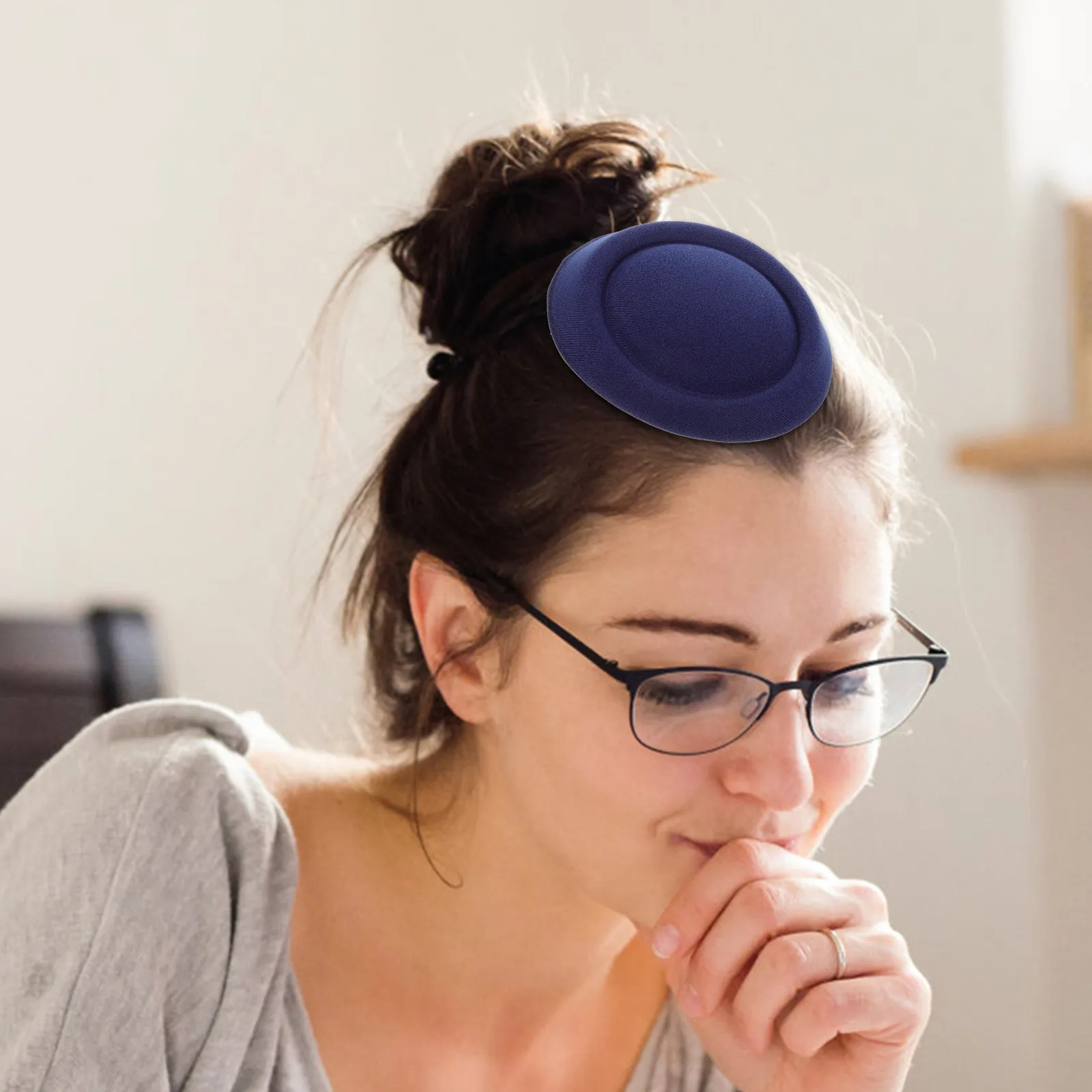 

8Pcs Fascinator Base Hats Small Hostess Pillbox Style Eva Cloth DIY Supplies Pet Hair Accessories Women Vintage Hat Bulk