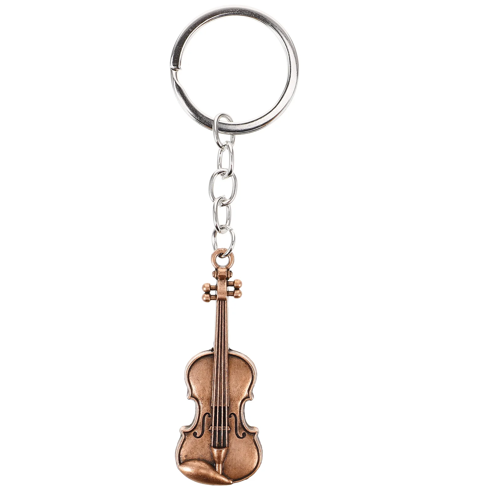 

1pcs Vintage Guitar Keychain Shaped Violin Cute Music Keyring Accessories Durable Stylish Mini Hanging Ornament