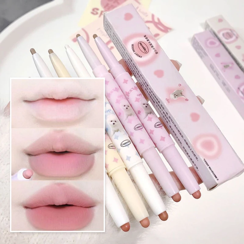 Lipliner Pencil Matte Velvet Lip Liner Pen Outline Lip Shape Lipstick Pen Waterproof Lasting Non-stick Cup Nude Lip Gloss Makeup