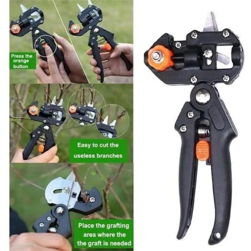 Imagem -02 - Enxertia Podador Tesoura Ferramenta de Jardim Profissional Cortador Ramo Secateur Poda Planta Árvore Frutífera Tesoura Chopper Enxertia em
