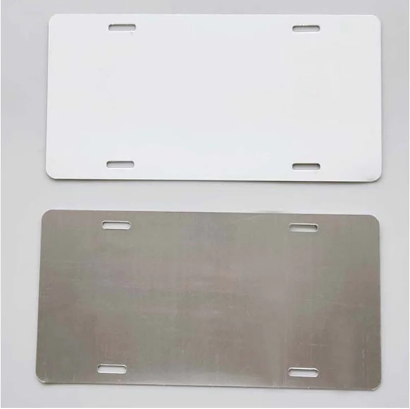 10pcs sublimation print car auto blank license metal plate aluminum sheet bulk wholesale