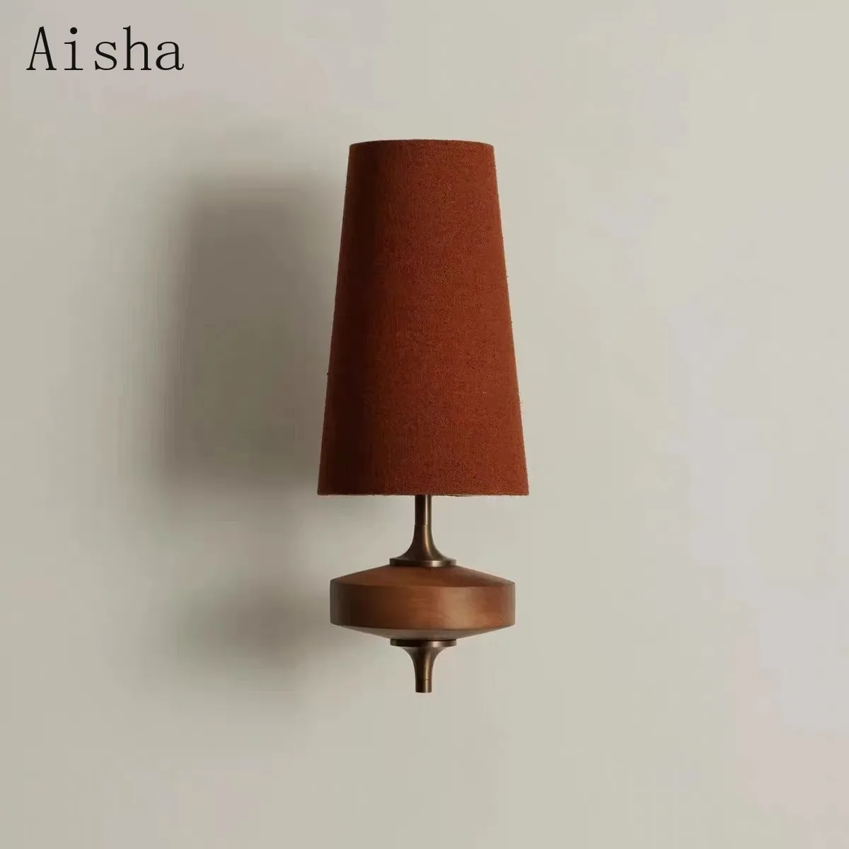 

Настенный светильник из французской ткани в стиле ретро, лампа для коридора, японский стиль Наньян, спальня, прикроватная тумбочка, коридор, отель, инженерное освещение