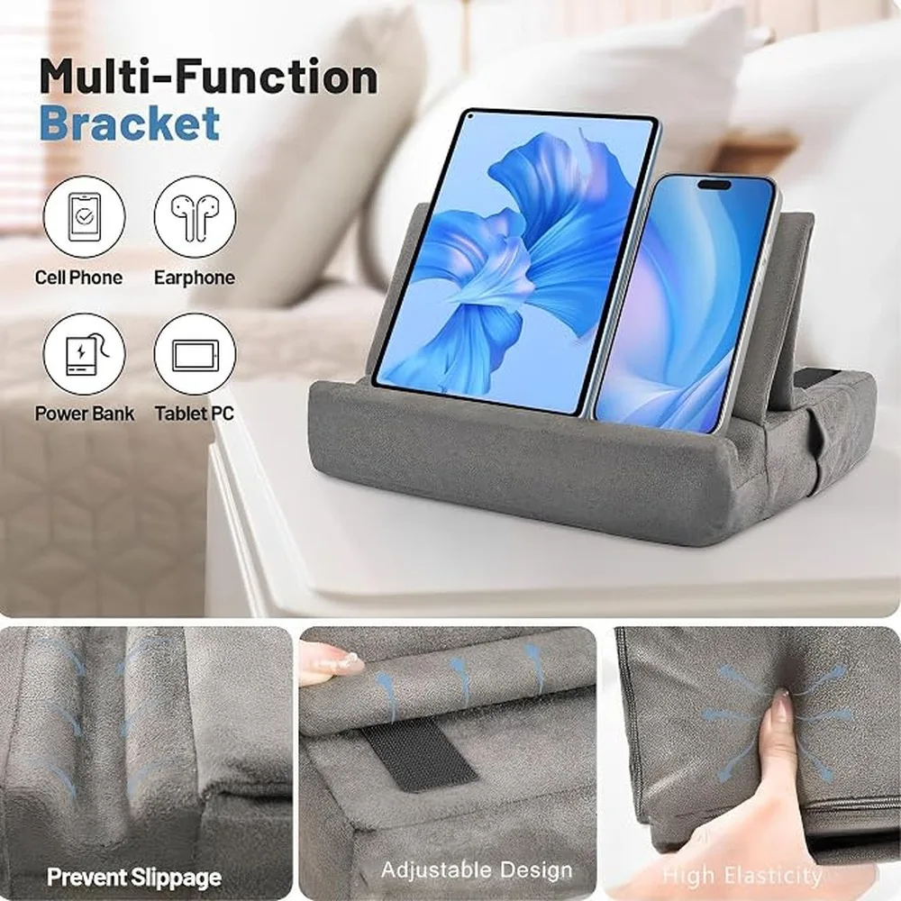 Tablet Pillow Holder For Bed Brookstone Foldable And Portable Enjoying Movies Anywhere Triangular